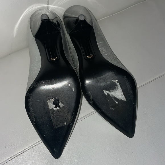 Rare silver leather Stella Luna v cut booties heels 38 - Picture 8 of 13